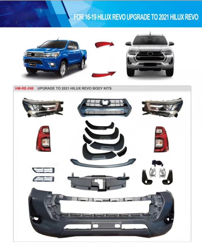 Hilux Revo 2016 الترقية إلى 2021 Revo ABS Plastic Body Kit