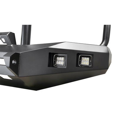 Off Road Car Accessories Black Steel Front Bumper Bull Bar With Strip Lights For Toyota LC100