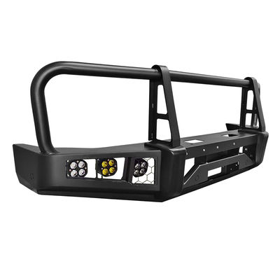 Off Road Car Accessories Black Steel Front Bumper Bull Bar With LED Lights For Toyota LC79