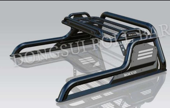 OEM Factory Outlet 4X4 Pickup Truck Black Steel Roll Bar مع سلة الأمتعة يصلح لتويوتا تاكوما هايلكس فيجو ريفو