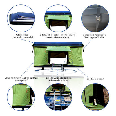 لون الشعار المخصص 4x4 4wd Pickup Suv Auto Hard Shell Car Roof Tent