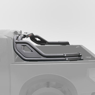 قضيب لف رياضي عالمي أسود من الفولاذ للطرق الوعرة مع ضوء فرامل لـ Hilux Navara Ranger